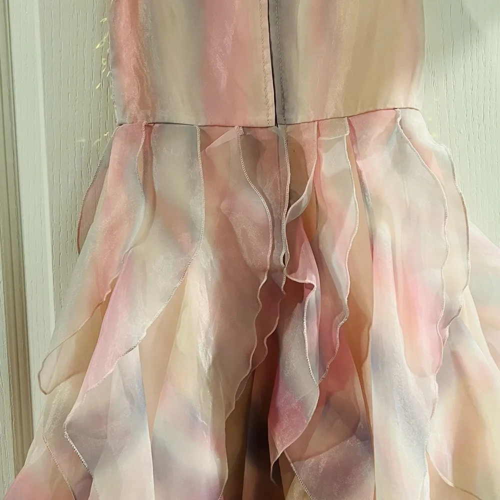 Rare Editions Pink and Cream Sequin Dress - Picture 11 of 11